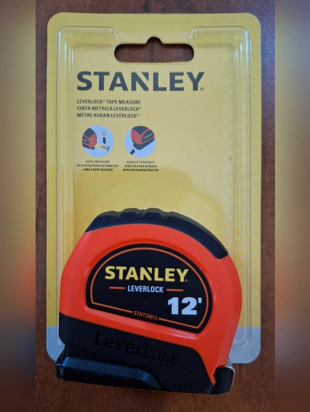 Stanley LeverLock 12 ft. L X 0.5 in. W Compact Tape Measure 1 pk - Picture 2 of 12